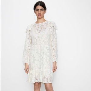 Zara lace dress white size small 2020 summer